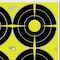 Ezaim Splash Reactive Paper Shooting Trgts, Bullseye, 4/Sheet, 12-in. W x 12-in. H, Blk/Chartreuse, 12PK 15218 - alternate 3